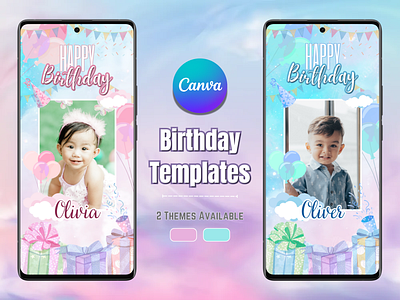 Birthday Templates - Canva birthday canva graphic design socialmeadia templates