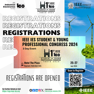 Registration alert poster for IEEE IES Congress