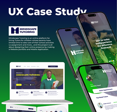UX Case Study Mindscape Tutoring App appdevelopmen casestudy figma logo ui uiux ux