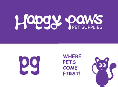 Happy Paws | Pet Logo Design brand identity logo logo design