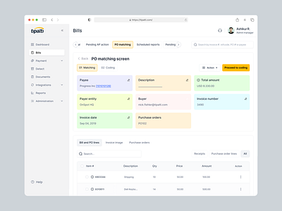 Tipalti - SaaS Redesign to Improve User Experience Design admin panel better design clean design dark mode dashboard design design solution improve ux light mode minimal design problem solving redesign revamp saas sidebar tipalti trend design ui ui design ux design ux solve