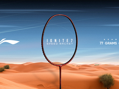 Ignite 7 Speed Racket / Li-Ning flyer graphic design lining poster