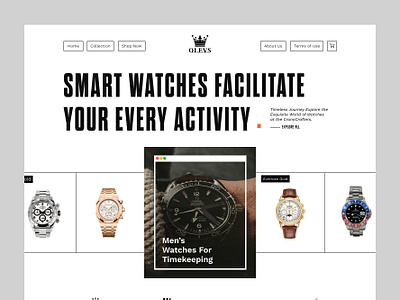 Timeless Elegance: Crafting a Refined Web Experience for Olevs W daily ui daily ui design daily ui shots e commerce ui e commerce watch ui e commerce web mockup e commerce website ui hi fi hi fi design ui ui design ui design inspiration watch ui watch web mockup watch website ui web mockup website ui website ui design wireframing