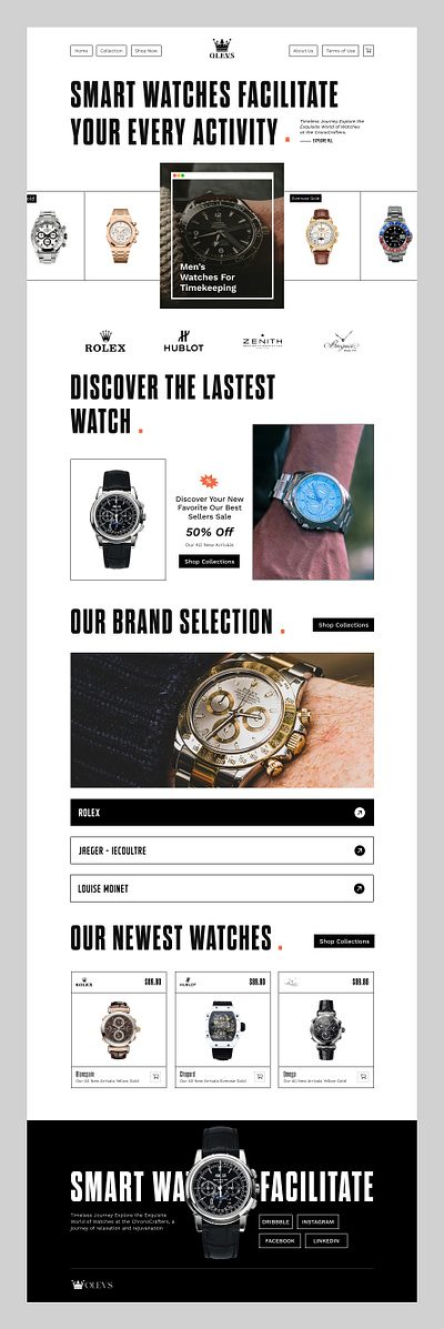 Timeless Elegance: Crafting a Refined Web Experience for Olevs W daily ui daily ui design daily ui shots e commerce ui e commerce watch ui e commerce web mockup e commerce website ui hi fi hi fi design ui ui design ui design inspiration watch ui watch web mockup watch website ui web mockup website ui website ui design wireframing