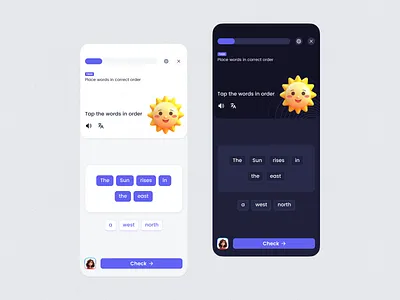 Language Learning App ai instructor ai teacher app dark light theme dark theme jumble language learning languagelanguage learning app light theme mobile app ui ui design