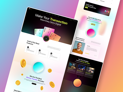 Virtual Payment UI bitcoin branding colorful ui design digital transection finnance fintech ui fintrch futuristic landing page modern ui money transfer website nft pro product design trending website trendy ui ui ux web design