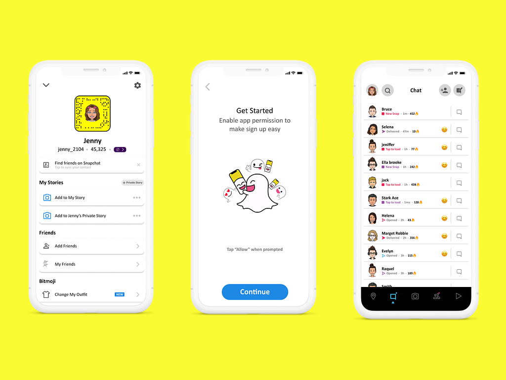 Snapchat Clone Design by Mohammed Abdus on Dribbble