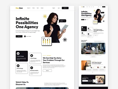 Agency Website Design dashboard homepage inspiration ios iphone modern website design ui website design