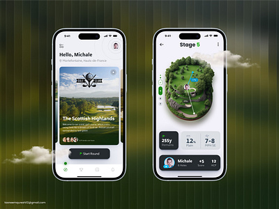 Golf App Design app dashboard homepage inspiration ios iphone ui website