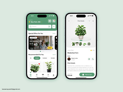 Plant App Design app design dashboard homepage inspiration ios iphone