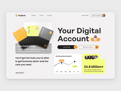 Digital Account Wesbite account app dashboard homepage inspiration modern ui