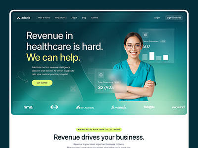 Healthcare SaaS Landing Page branding figma ui uiux ux web design