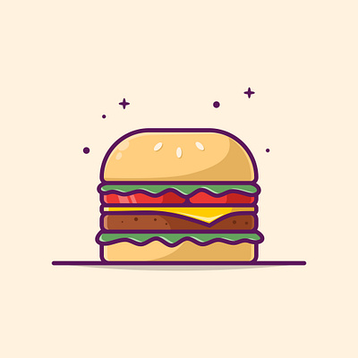 Cheese Burger Cartoon autumn branding burger cartoon design drinks fast foods foods graphic design icon illustration restaurant season ui