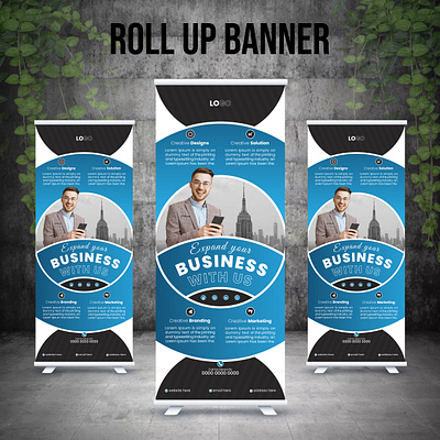 Stand banner or roll up banner Design animation banner banner ads banner design branding corporate banner creative banner creative design display banner illustration pop up pop up banner print banner pull up banner retractable banner roll up roll up banner signage design ui
