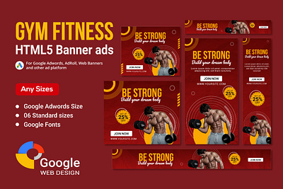 HTML5 banner ads | Display ads animated banner banner ad banner ads banner design banner maker display ads fitness banner google ads google display ads google web designer graphic design graphic designer gym banner html5 banner ads web banner