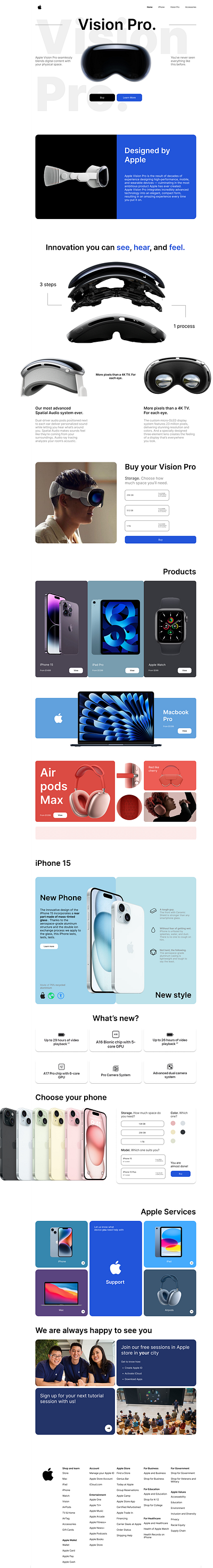 Apple Website Concept design figma ui ux web design