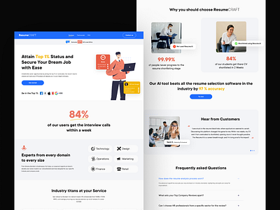 Resume CV Homepage bluecolor cv cvlandingpage landingpage orange resume resumelandingpage resumeui resumeweb resumewebsite ui webdesigninterview