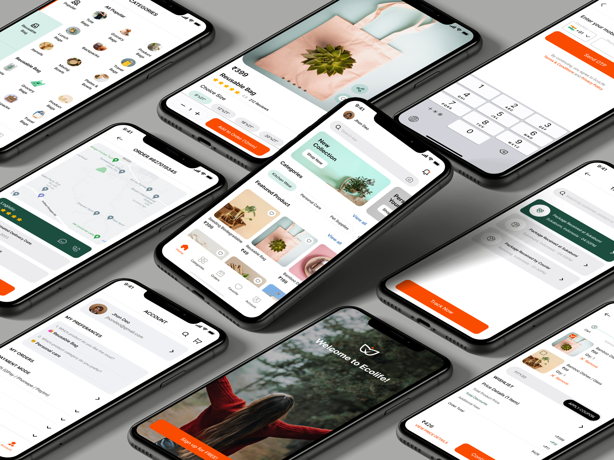 Example of Mobile App Design / From 10  12 Screens