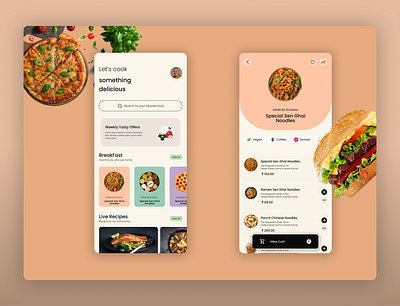 Dine On A Food Ordering App 3d animation branding graphic design logo motion graphics ui