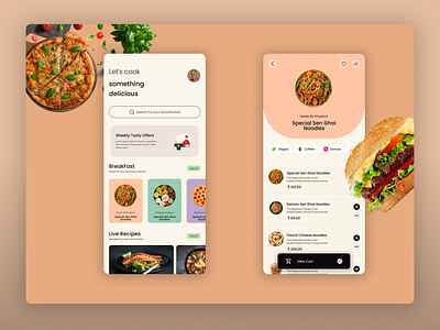 Dine On A Food Ordering App 3d animation branding graphic design logo motion graphics ui