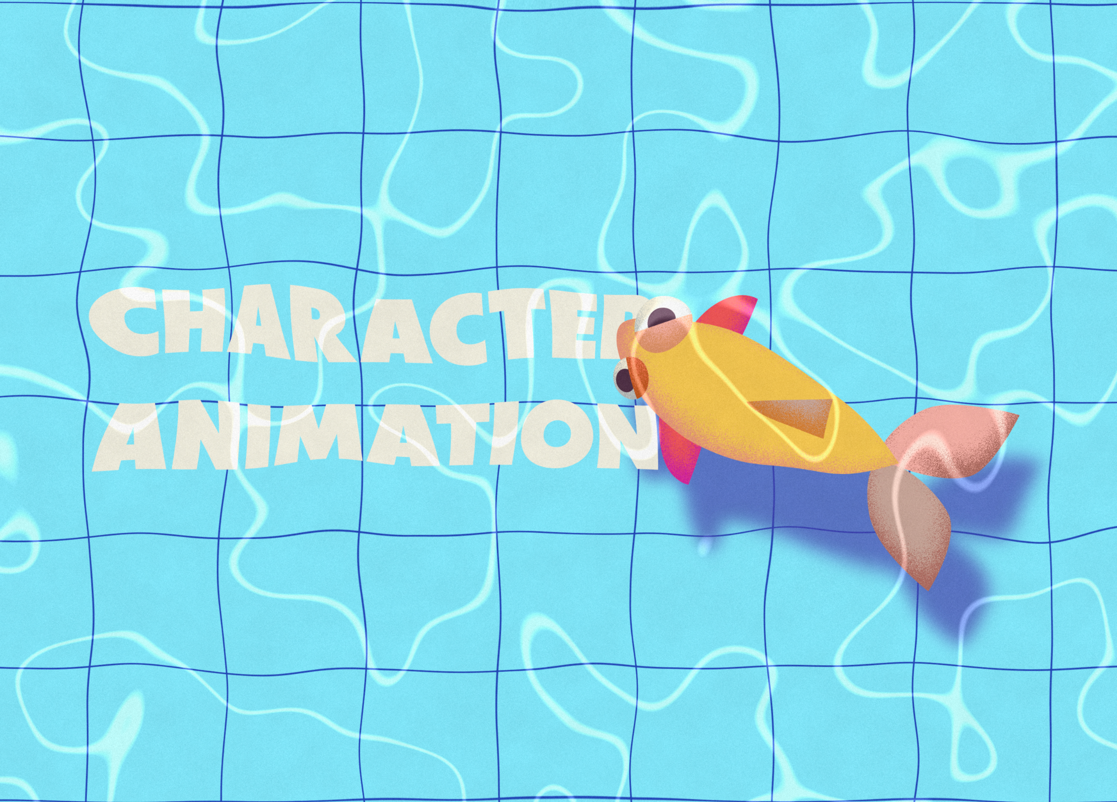 Fish Loop Animation 2d animation character animation character design graphic design loop motion design motion graphics swimming animation vector water animation