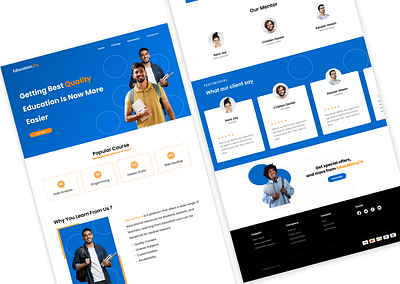 Education Website UI Design ui ui design ui ux web design