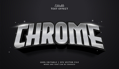 Text Effect Chrome 3d alumunium animation chrome glossy gold hero logo motion graphics posh retro silver sport steel superhero text effect