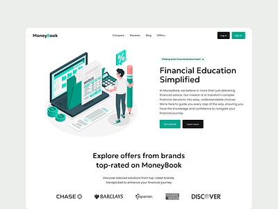 Financial Education Website adobe illustrator branding design figma finance financial education illustrator landing page motion graphics ui ux website