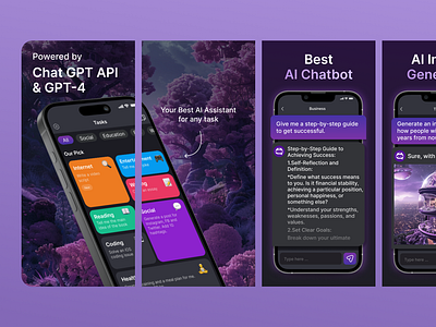 Screens for App Store ai ai chat android app app graphic app store app store ai apple application design graphic design play market screen screen for app store screen for play market ui desugn uiux апп стор плэй маркет скриншоты