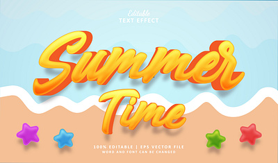 Text Effect Summer Time alphabet fresh juice logo orange text effect