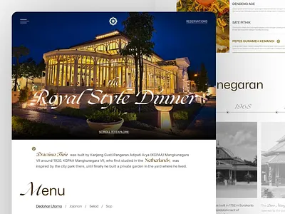 Pracima Tuin - Luxury restaurant design indonesia surakarta ui uiux ux uxui web website
