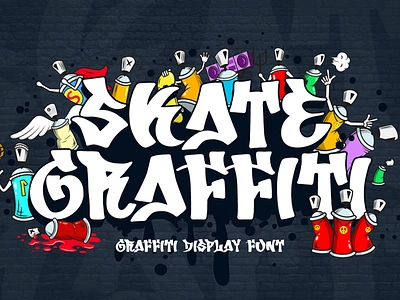 Skate Graffiti Modern Graffiti Font font handwritten logotype script typeface