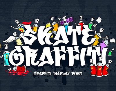 Skate Graffiti Modern Graffiti Font font handwritten logotype script typeface