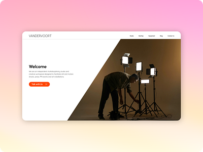 Redesign web site for Vandervoort studio & art space accessible design brutalism case study portfolio ui uiux design ux visual research web design