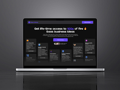 Saas Library - Landing page redesign landing page product design product designer saas startup ui ui design ui ux ui ux design ui ux designer uiux uiux design ux ux design web design