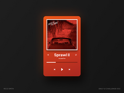 Daily Challenge 002 - Music Player app design daily challenge daily ui daily ui challenge design music music player typography ui ui design ux ux design uxui