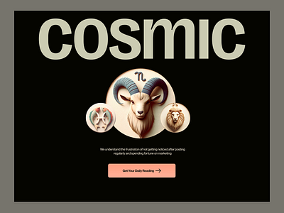 Cosmic website appdesign astrology gif interactive motion ui uidesign ux website