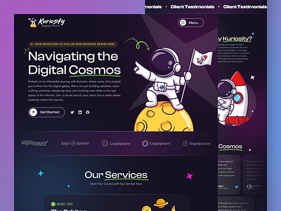 Kuriosity Homepage Re-Design adobe xd app design business dashboard figma footer header homepage illustrator landing page mobile app photocopy saas technology ui ux design web design website