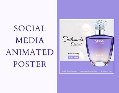 Animated Poster for Perfume 3d animation branding graphic design logo motion graphics ui