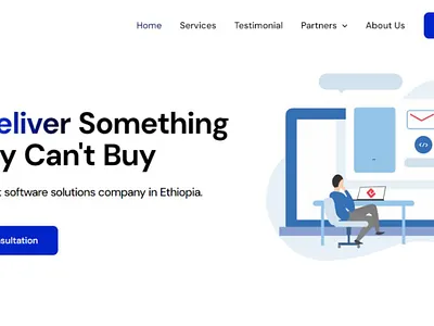 Software Company Home Page hero section homepage software company website ui website