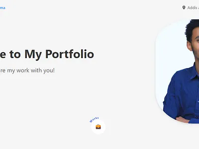 Portfolio Website - Home Page hero section portfolio ui web design