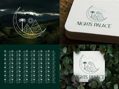 NIGHTS PALACE modern minimalist logo design branding creative logo design fiverr graphic design illustration logo logo design logo maker minimalist modern nights palace