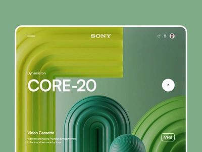 Sony VHS UI - 2 branding design illustration inspiration landing landing design landing page landing page ui design landing ui logo ui ui design ux ux design web