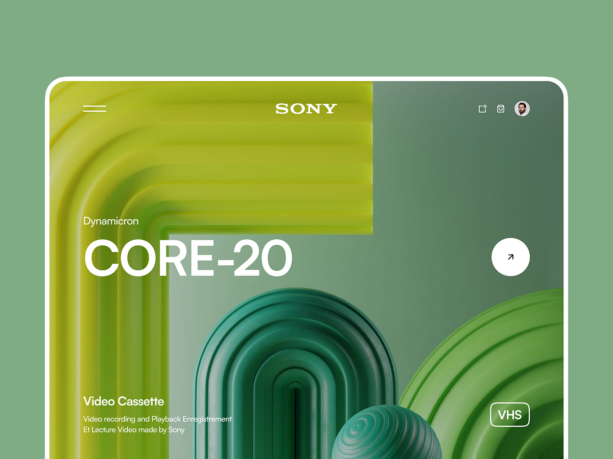 Sony VHS UI - 2 by Nicholas Ergemla for Awsmd on Dribbble