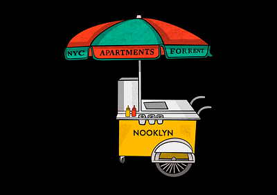 New York Food Truck apartments art direction colorful food food truck hot dog illustration newyork nooklyn procreate real estate uiux