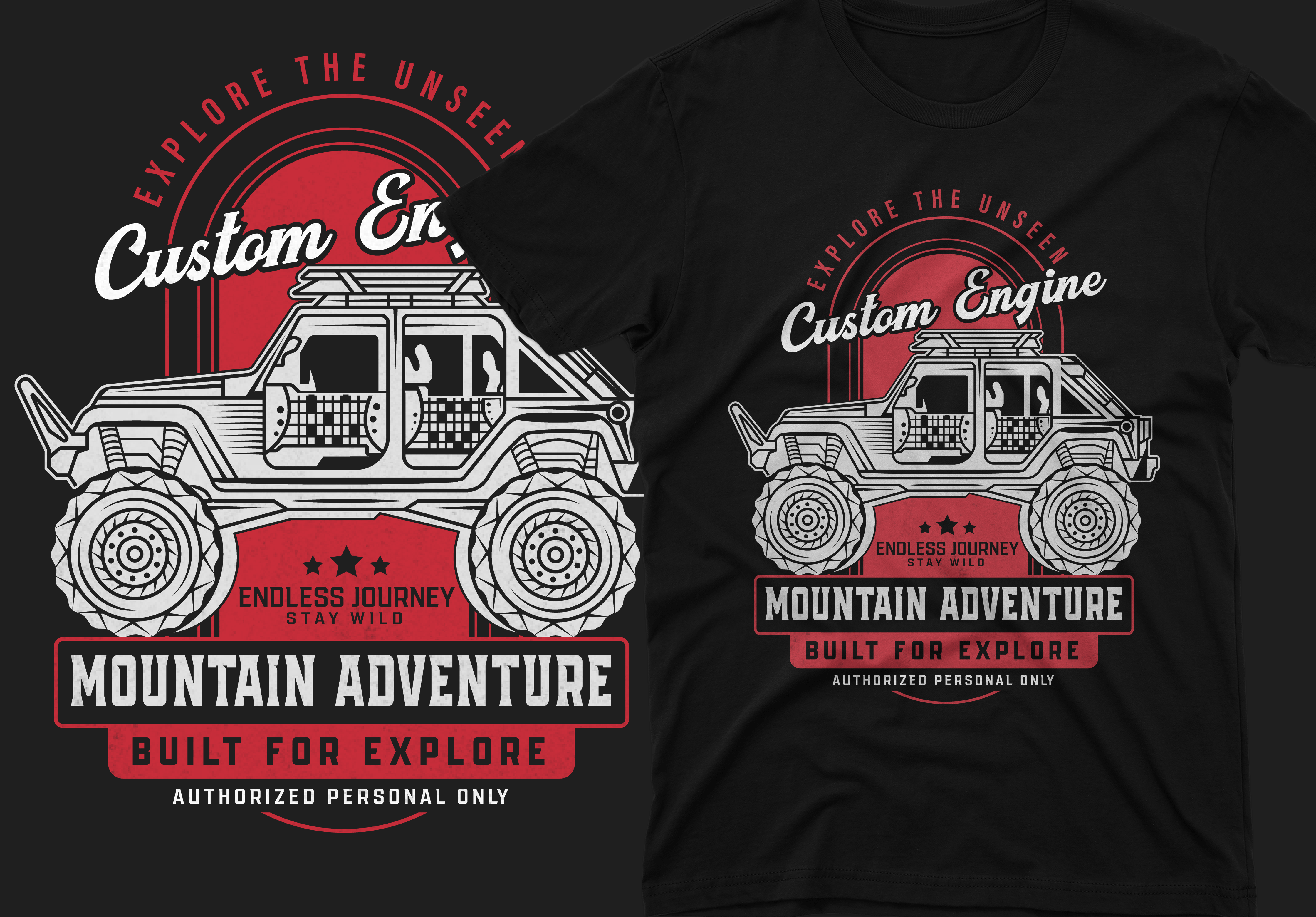 T-Shirt Design. adventure aparal clothing design illustration minimal minimalist minimalist t shirt design mountain offroad t shirt t shirt design typography tshirt design typography vector t shirt