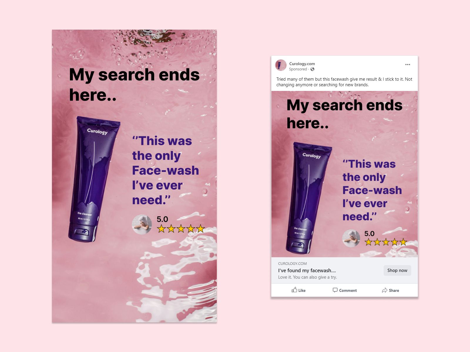 Facebook Ads for Beauty Brands | Cleanser Ads for Curology. by Ravi ...