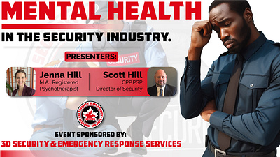 PPT cover for 3D security emergency service. graphic design power point cover
