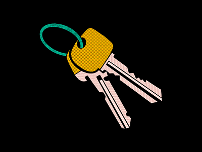 Pair Of Keys apartments art direction character design colorful house illustration keys move in nooklyn procreate real estate