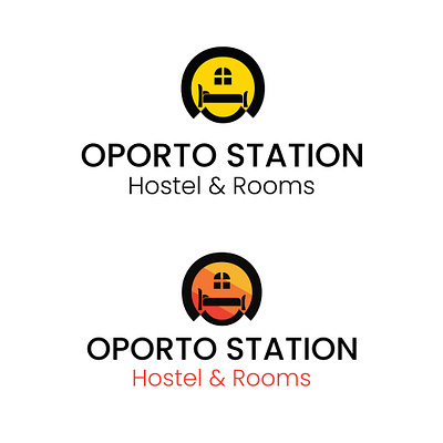 Oporto Station Logo branding graphic design hostel logo motel room